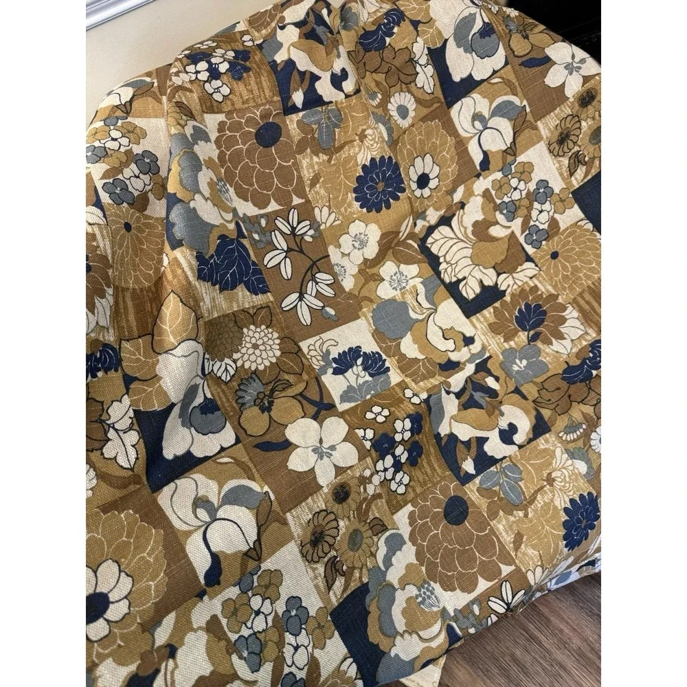 Vintage Boris Kroll Fabrics Kabuki MCM 3 3/4 Yards Continuous Fabric
